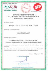 Certificat Beni Mellal
